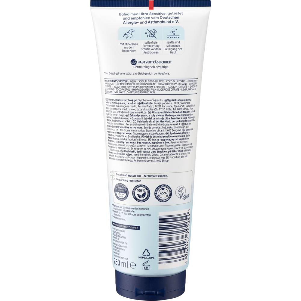DM Balea Balea med żel pod prysznic Morze Martwe Ultra Sensitive 250ml