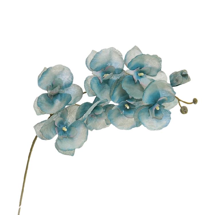 

3D Artificial Flower Branch Silk Butterfly Orchids for Home Vases Decoration Wedding Event Backdrops Elegant 1 озеро синього кольору