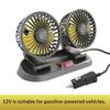 Dual Head Car Fan For Back Seat 3 Speeds Usb Car Rear Headrest Fan For Kids Baby Extender Arm 360°Rotatable Air Cooling Fan