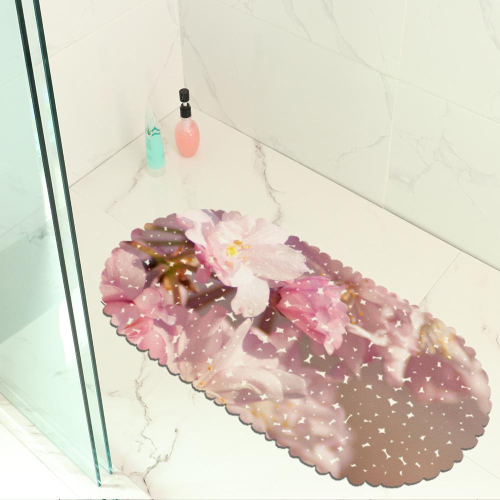 Beautiful Plant Map Balcony Bathroom Mat Hydrophobic Non-Slip Door Mat Swimming Pool Public Places Non-Slip Floor Mat