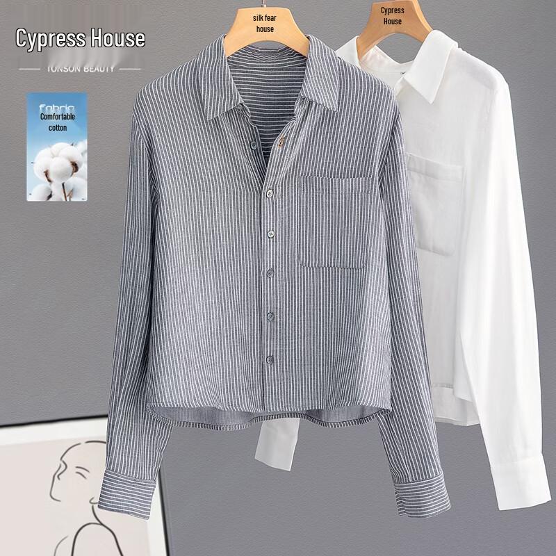 Women s Striped Lapel Shirt S