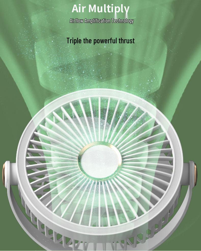 USB Rechargeable Portable Clip-On Desk Fan for Dorms