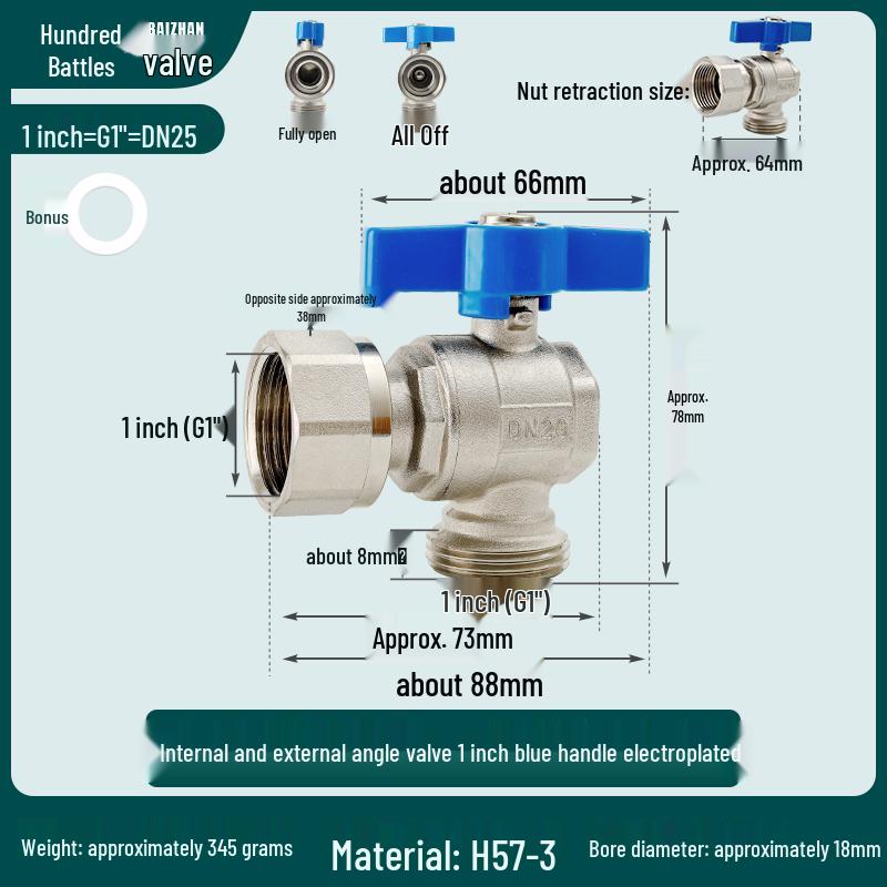 All-Copper Valve Manifold: Three-Way Union, Male/Female Thread Ball Valve for Underfloor Heating and Wall-Hung Boilers