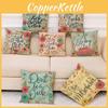 Elegant Letter Print Cotton Linen Pillow Cover For Home Car And Office Decor