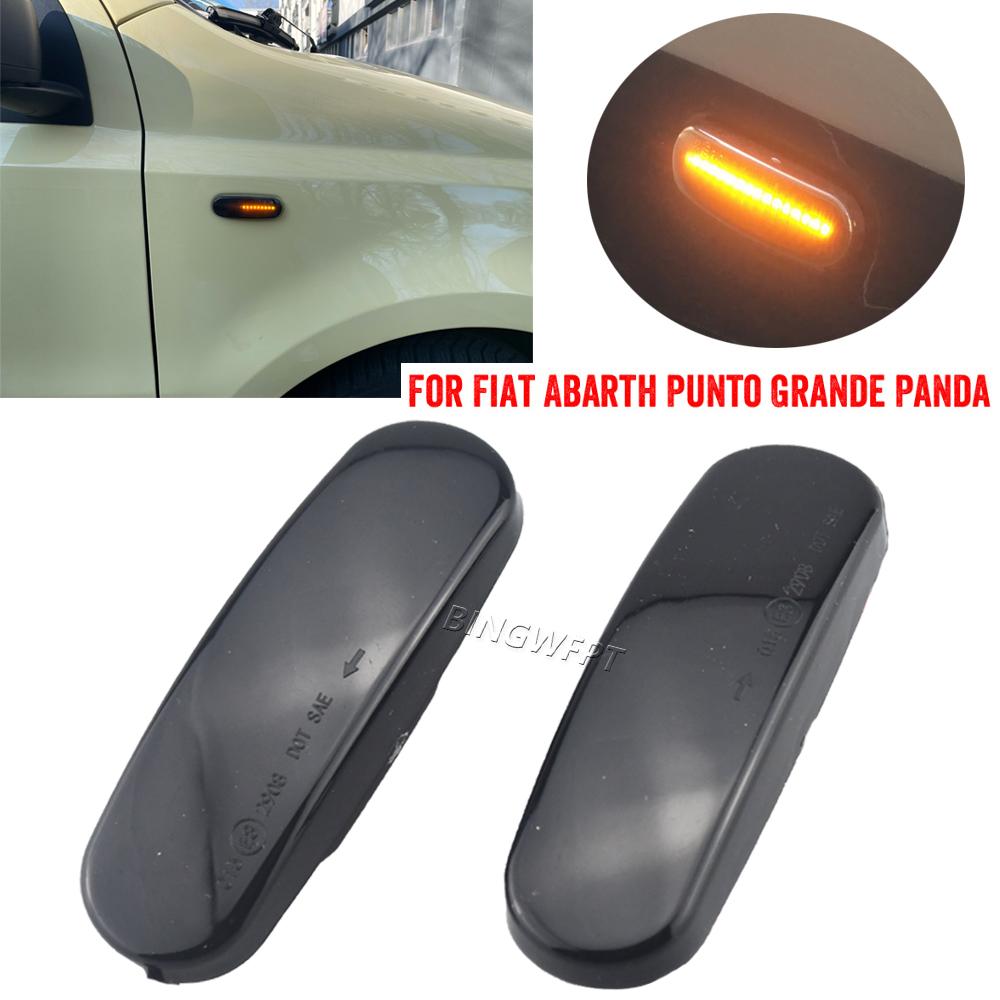 1Pair For Fiat Panda Punto Evo Stilo Qubo For Peugeot Citroen Lancia Musa 350 Dynamic LED Side Marker Light Turn Signal Lamp