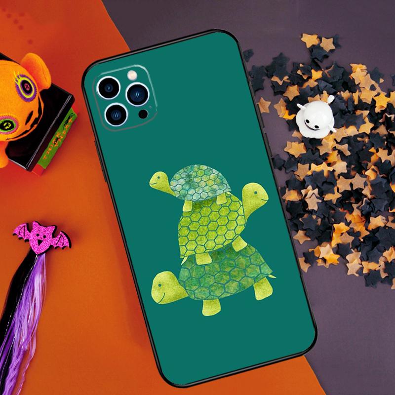 Cute Sea Turtle Bumper Case For iPhone 16 15 14 Pro Max 11 12 13 Pro Max Mini XR 16e 16 15 Plus Phone Cover