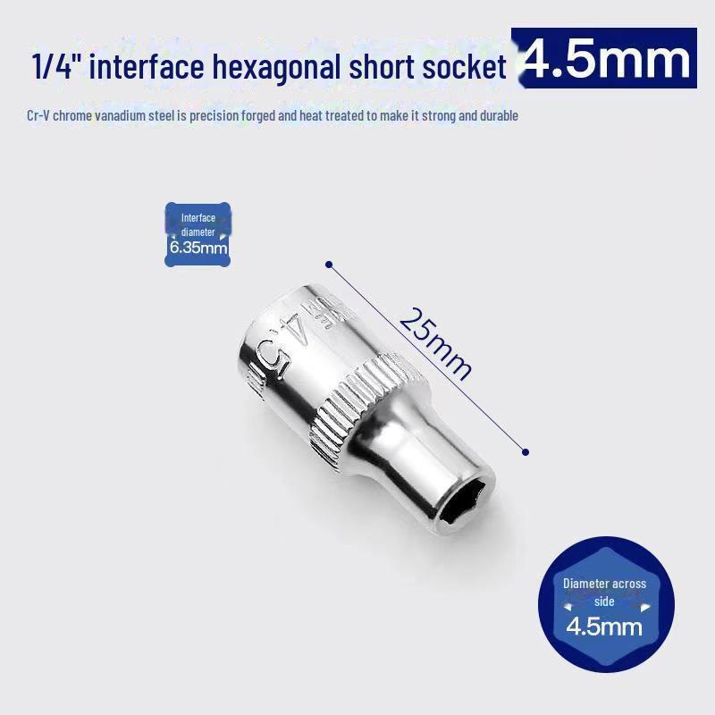 Xiaofei 1/4-Zoll-Sechskant-Steckschlüsselsatz: 6,3 mm – 14 mm Ratschenschlüssel für Autoreparaturen