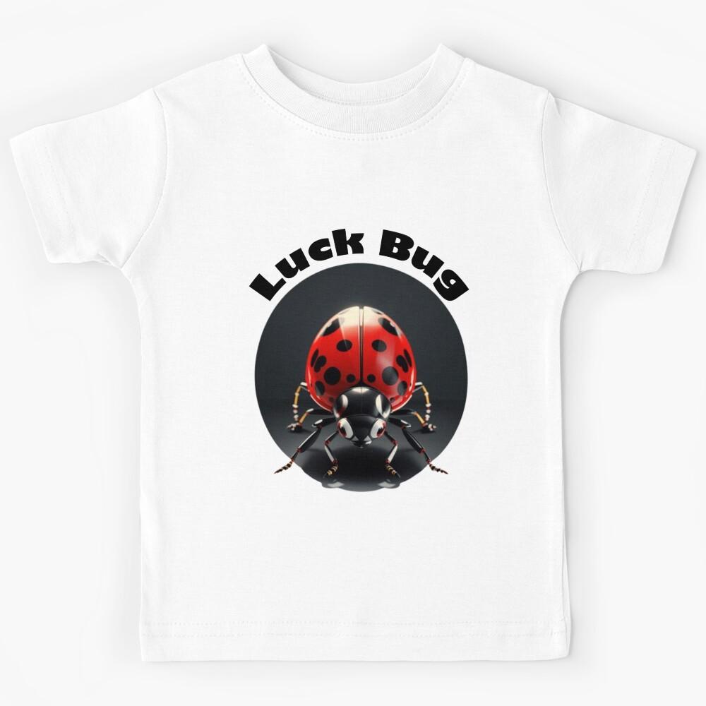 Luck Bug Ladybug Spirit Animal Film Noir Design Kids T-Shirt 140