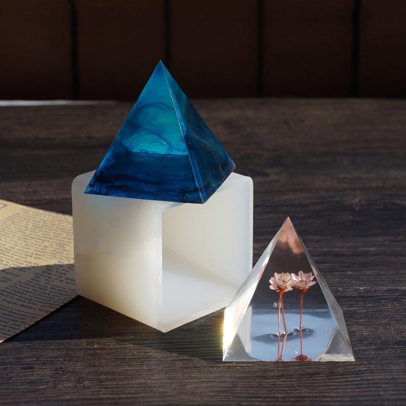 Jewelry Mold Pendant Pyramid Silicone Ornaments Resin Hand Making Tool