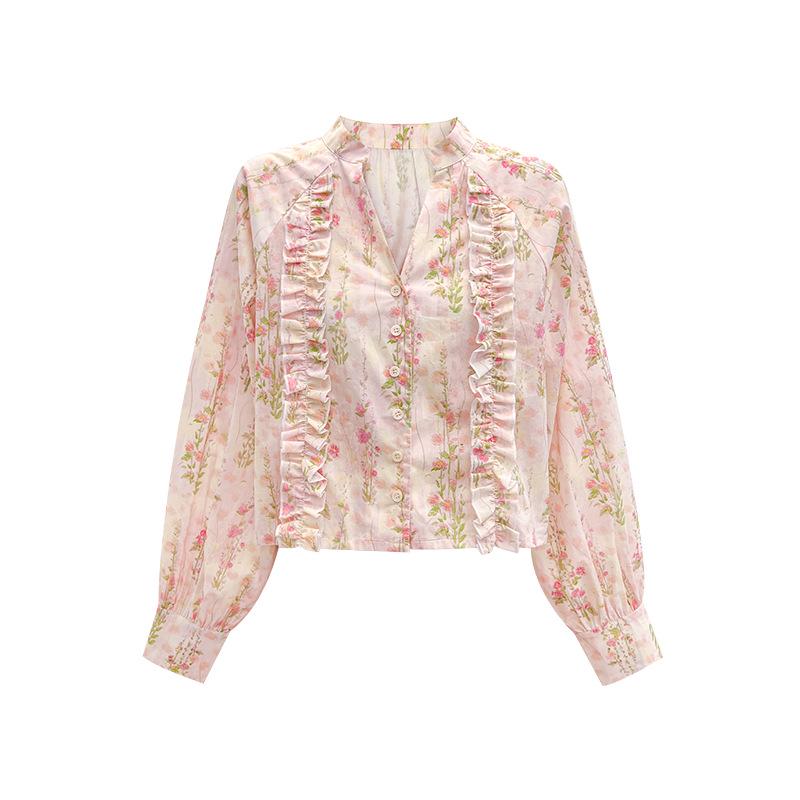 

Рубашка с цветочным принтом Fresh Spring - Стиль Western Girl C0600 One Size розовый