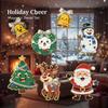 7pcs/Set of Christmas Fridge Magnets, Featuring High-Definition Santa Claus, Christmas Tree, Snowman, Reindeer, And Bell Designs