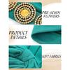 Headwrap Hair Turbans African Turban Flower Pearl Crystal Twisted Head Turban for Women Fashion