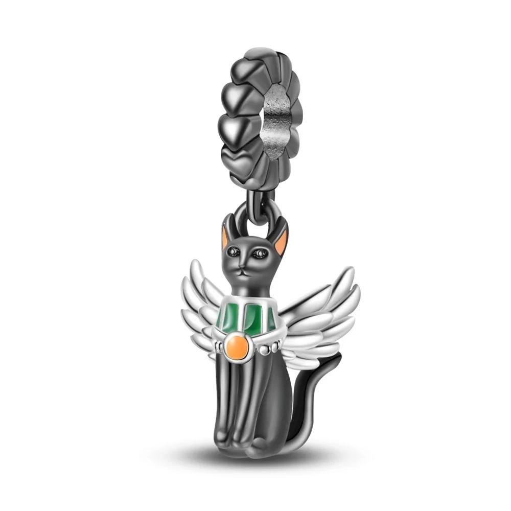 Ancient Egypt'S Copper Guardian Pharaoh Devil'S Eye Pyramid Sphinx Bastet Charm Fit Bracelet Diy Jewelry