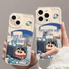 Pure Cow Horse Shinchan Compatible Transparent Soft Case for iPhone 17 Pro Max, 16, 15, 14, 13