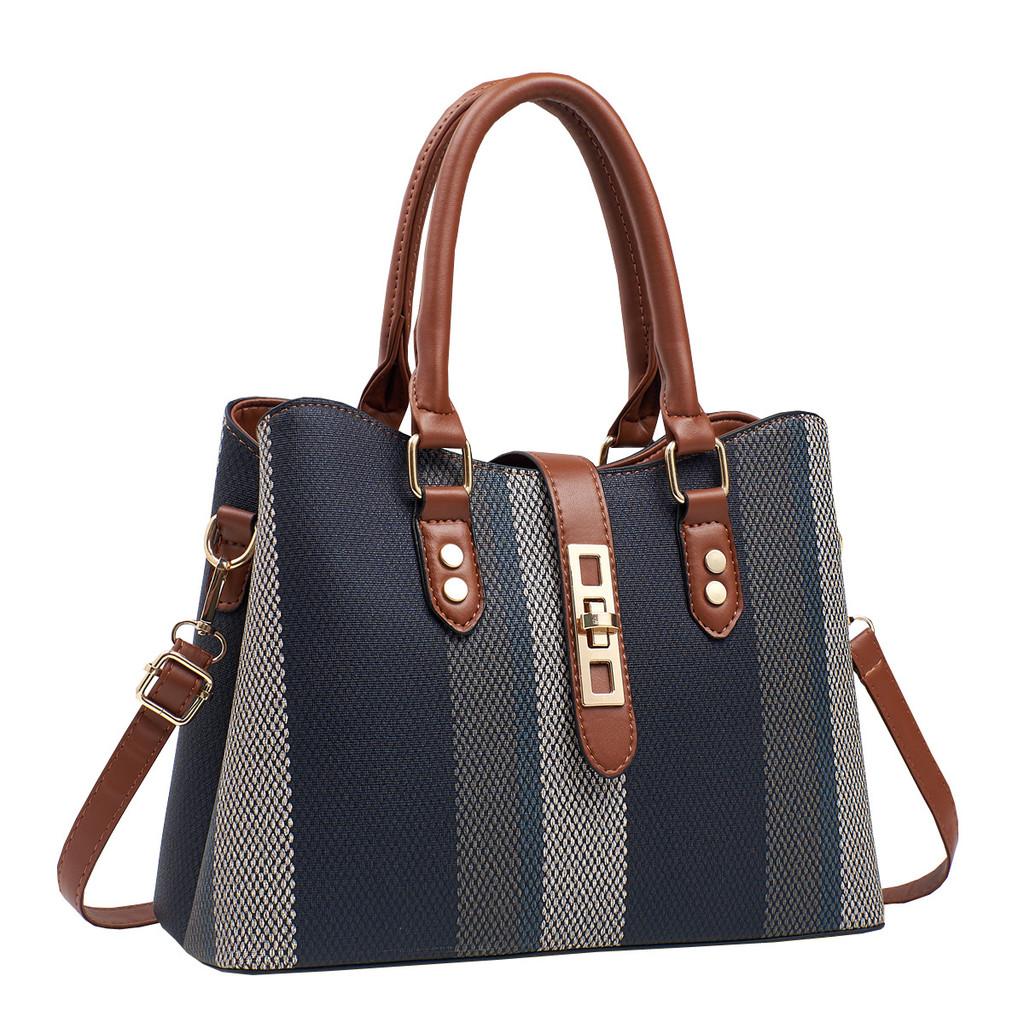 Stylish Large Size Color Block Tote Bag For Women Ideal For Occasions Casual