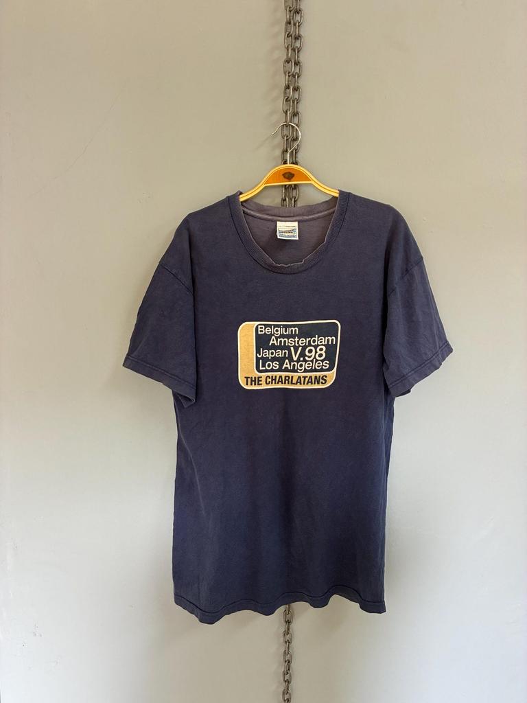 Vintage 90s The Charlatans Britpop band sunfaded t shirt
