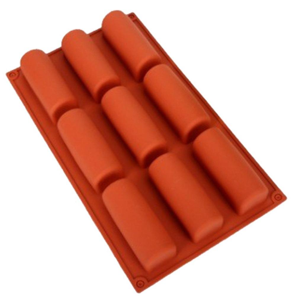 1 Stück Französischer Mousse-Kuchen Silikonform 9 Halbzylindrische Lange Wurst Silikonform West Point Backen Schokoladenform