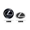 Interior Stickers 14/16mm Aluminum Car Emblem Key Sticker Accessories For Lexus F SPORT GS GX IS LS LX CT LC RC LBX NX RX 350h 4