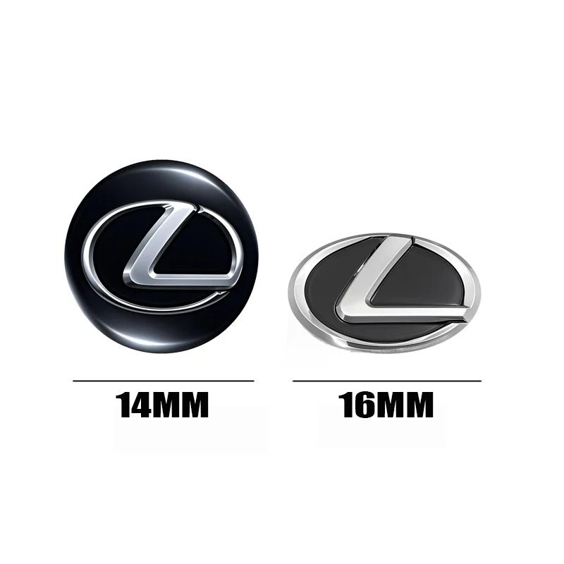 Interior Stickers 14/16mm Aluminum Car Emblem Key Sticker Accessories For Lexus F SPORT GS GX IS LS LX CT LC RC LBX NX RX 350h 4