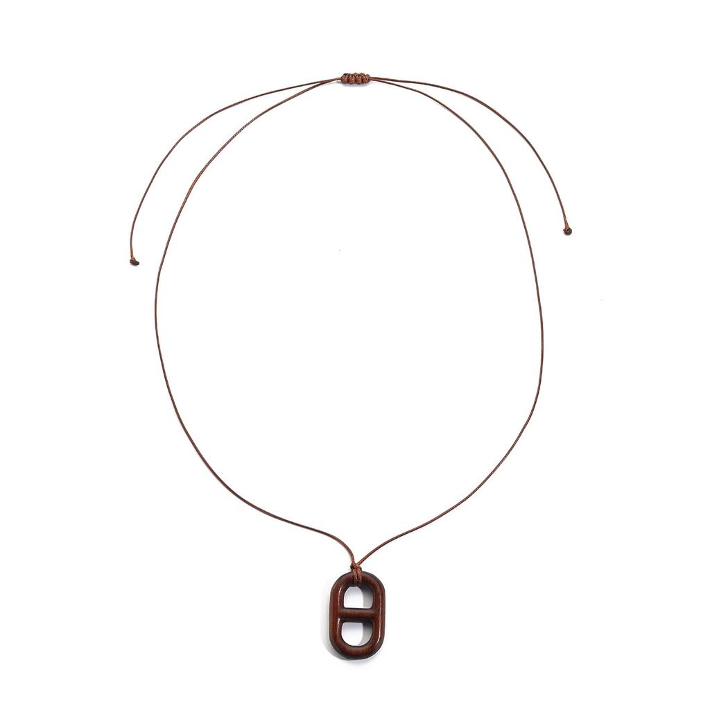 Necklace for Women Accessories Vintage Wooden Gourd Pendant Long New Chinese Necklace Female Simple Versatile Sweater Chain Elegant Necklace