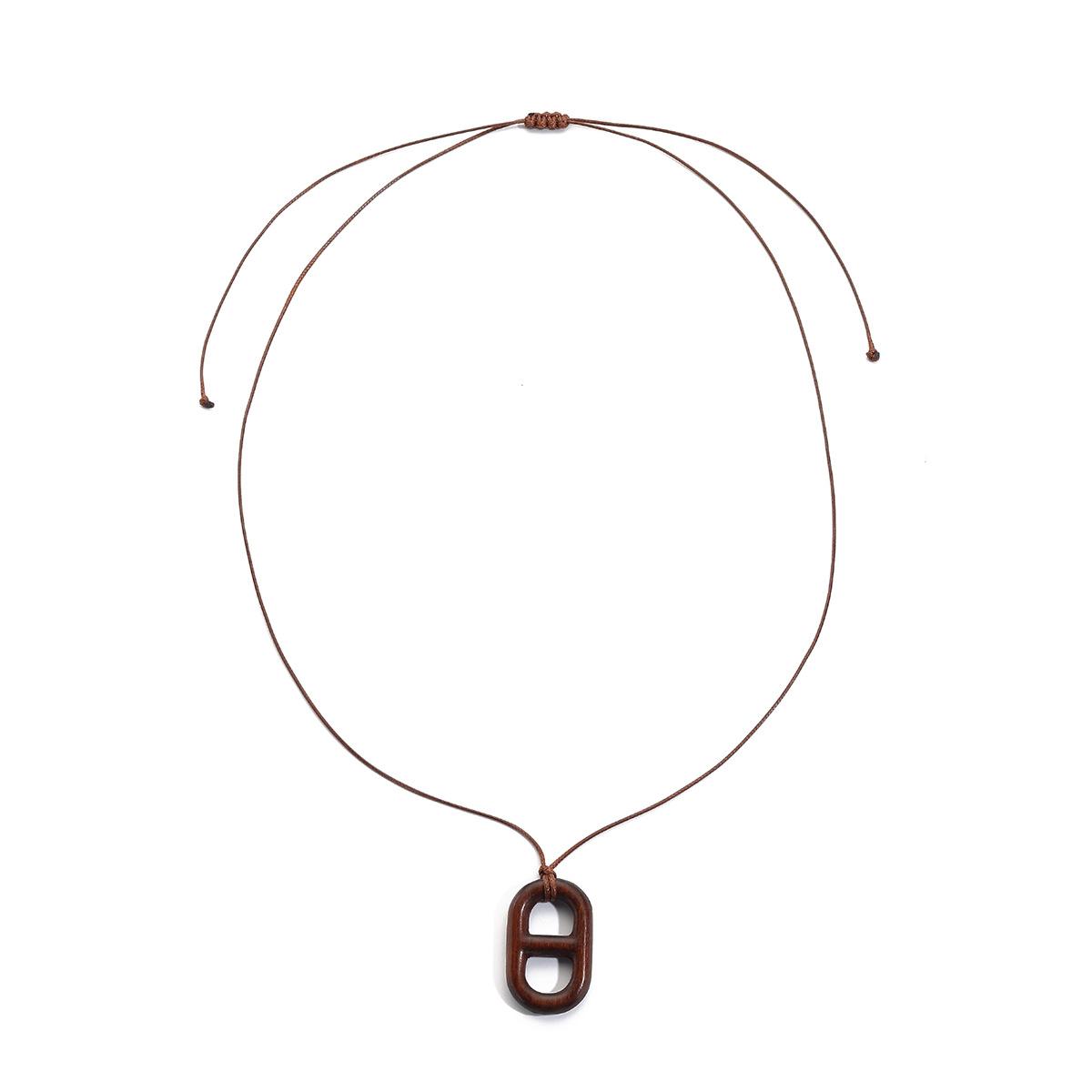 

Ожерелье для женщин, аксессуары, винтажная деревянная тыква, кулон, длинное, новое китайское ожерелье, женское, простое, универсальное, элегантное ожерелье на цепочку для свитера