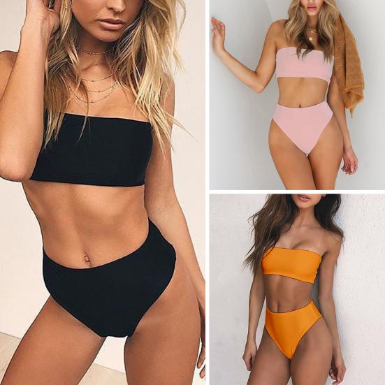 Sexy Women Solid Color Tube Top Bandeau High