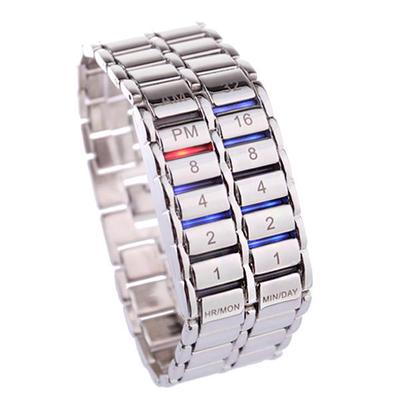 Montre à Quartz pour hommes, cadeau créatif, numérique LED, poignet du père, mode binaire sauvage