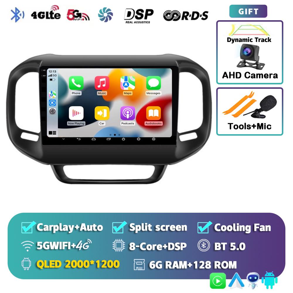 Android 14 Carplay Auto 4G+WIFI Car Radio For FIAT Toro 2017 - 2021 Multimedia Video Player Navigation GPS DSP 360 Camera Stereo