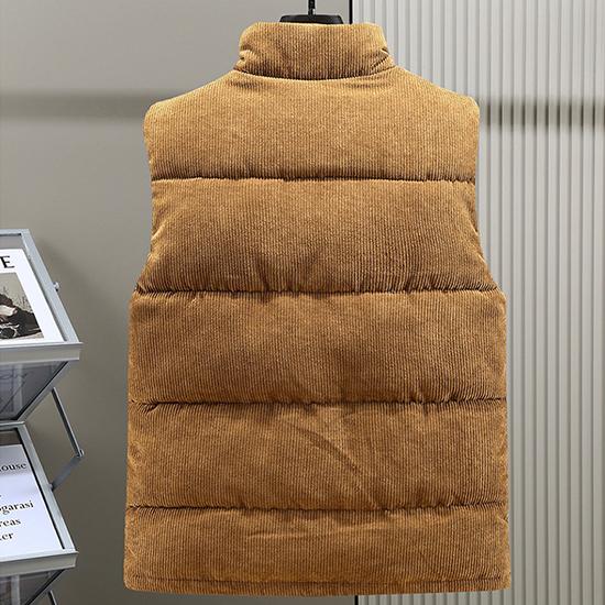 Thick Vest, Autumn and Winter Casual Men's Jacket, Fashionable Sleeveless Jacket, Warm Cotton Vest