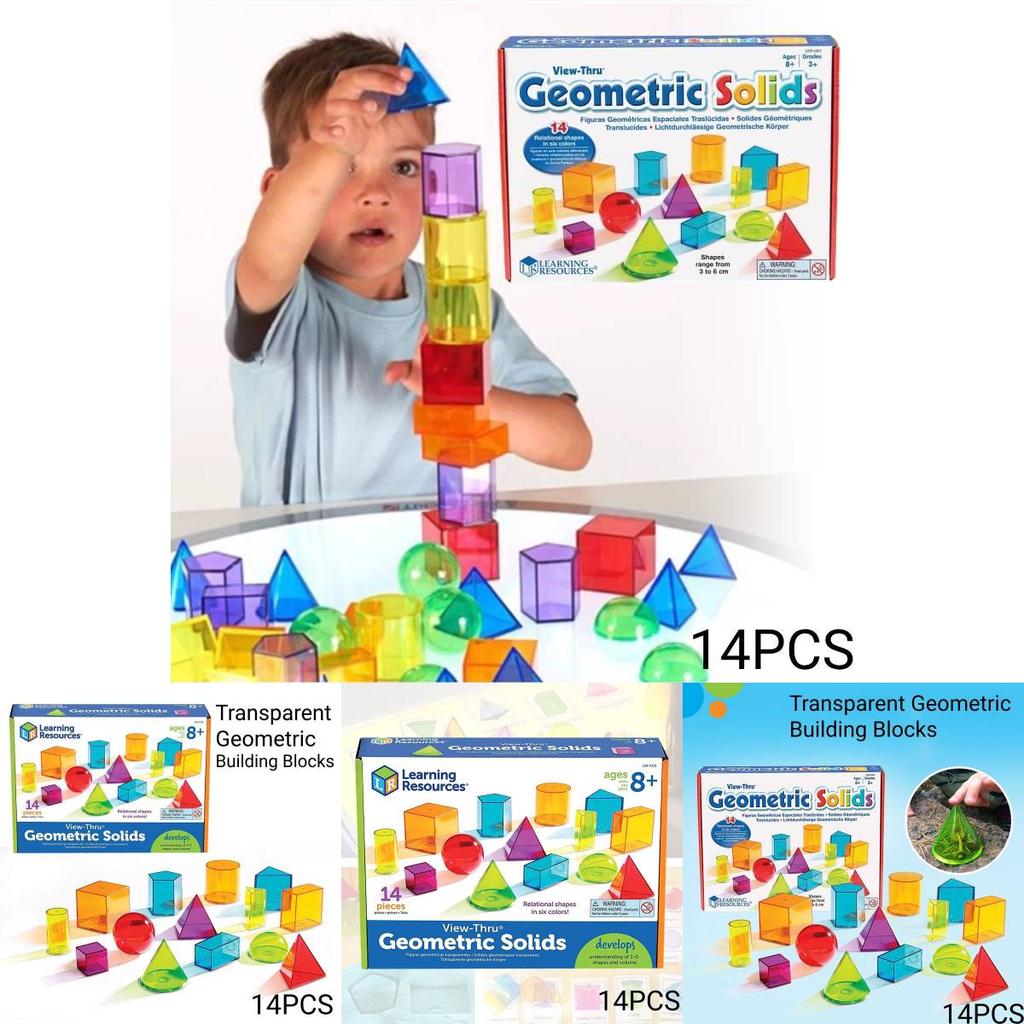 Transparente Geometrische Bausteine Für Kinder Lernmaterialien Lr Baby Mathe Spielzeug