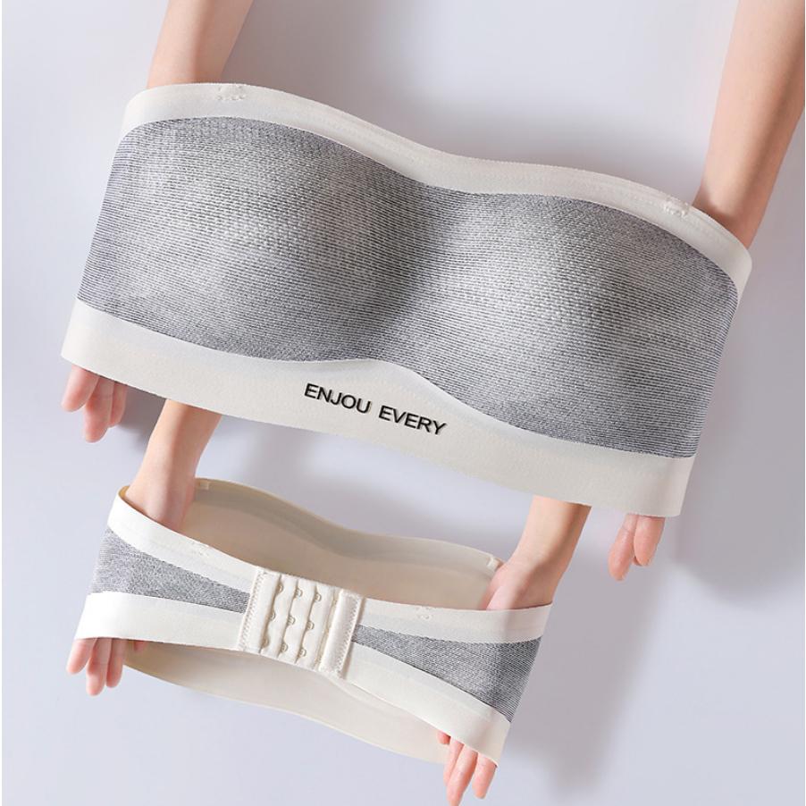 Bezszwowe Odpinane Ramiączka Antypoślizgowy Biustonosz Damski Przylegający Oddychający Zbierający Zapobiegający Opadaniu Miękki Podtrzymujący Bielizna