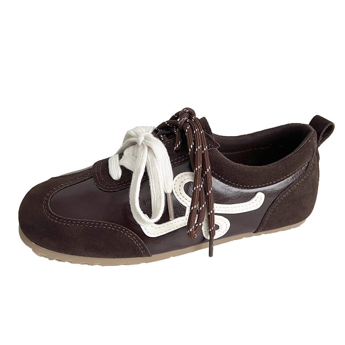 

Нишевые кроссовки с круглым носком, уродливо-милые, в стиле ретро, немецкие тренировочные кроссовки, женские, 2025 новые, на плоской подошве, с внутренней высотой, повседневные, кеды Forrest Gump 40