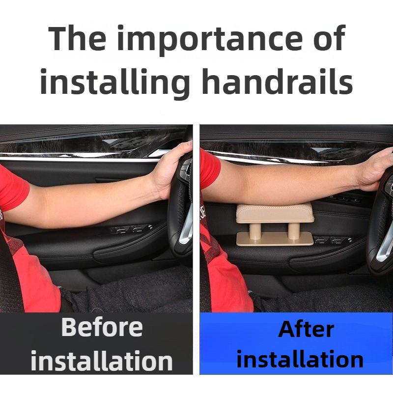 Car Armrest Left Elbow Support Anti-Fatigue Relieve Driver's Arm Fatigue Universal Car Door Armrest Cushion Adjustable Height