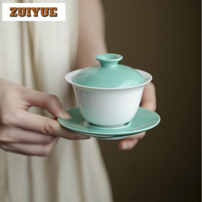 135ml Mix-and-match Gaiwan Aesthetic Tea Tureen Tea Bowl With Lid Kit Tea Maker Cover Bowl Tea Services Supplies Decoration Gift