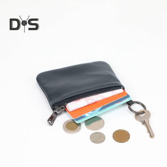 Faux Leather Coin Purse Money Bag with Zipper Closure Cash Bag Pocket Wallet for Bills Coins Keys Cards Men And Women