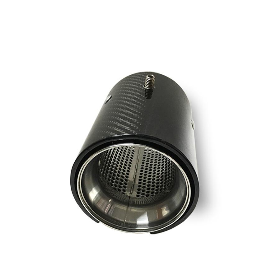1PC Exhaust Replacement Stainless Steel and Carbon Fiber INLET 70mm-OUTLET 90mm