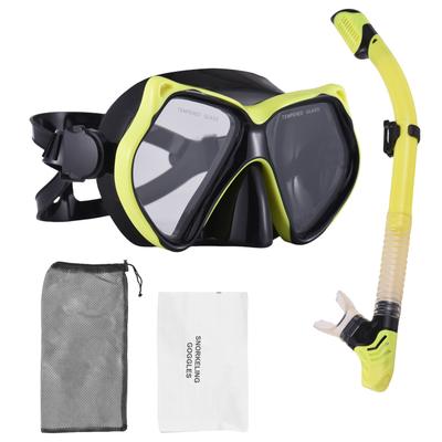 Snorkel Set for Adults Dry Snorkel with Purge Valve Travel Goggles and Snorkel Set for Adults