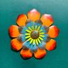 Metal Sunflower Sculpture Wall Art Decor Flower Colorful Crafts Ornament for Home Courtyard Party Decoration Gift