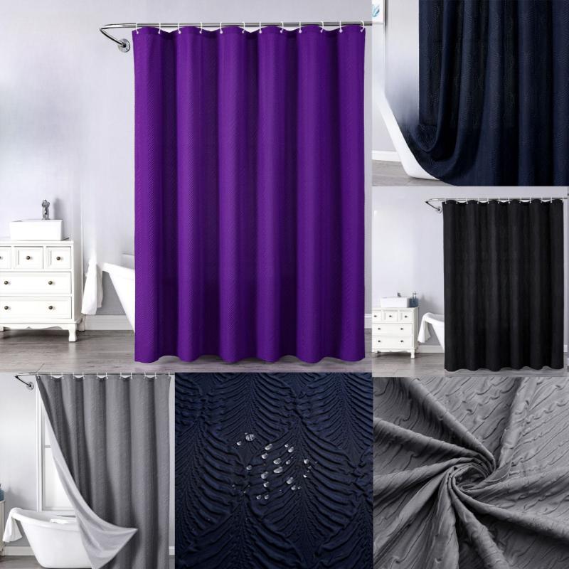 Wodoodporny do łazienki Bez wiercenia Partycja Zestaw zasłon prysznicowych Zasłony prysznicowe Odporny na pleśń Zasłona prysznicowa z 12 haczykami