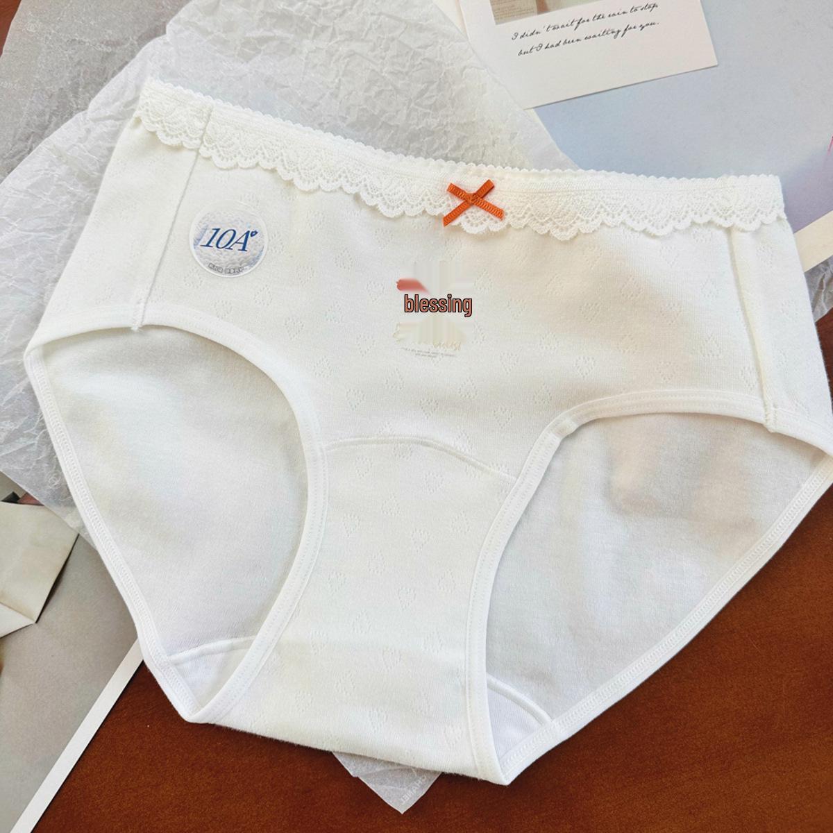 

N9303 Антибактериальные женские трусики из чистого хлопка - Мягкие, Милые, Удлиненная ластовица, Дизайн треугольник Medium