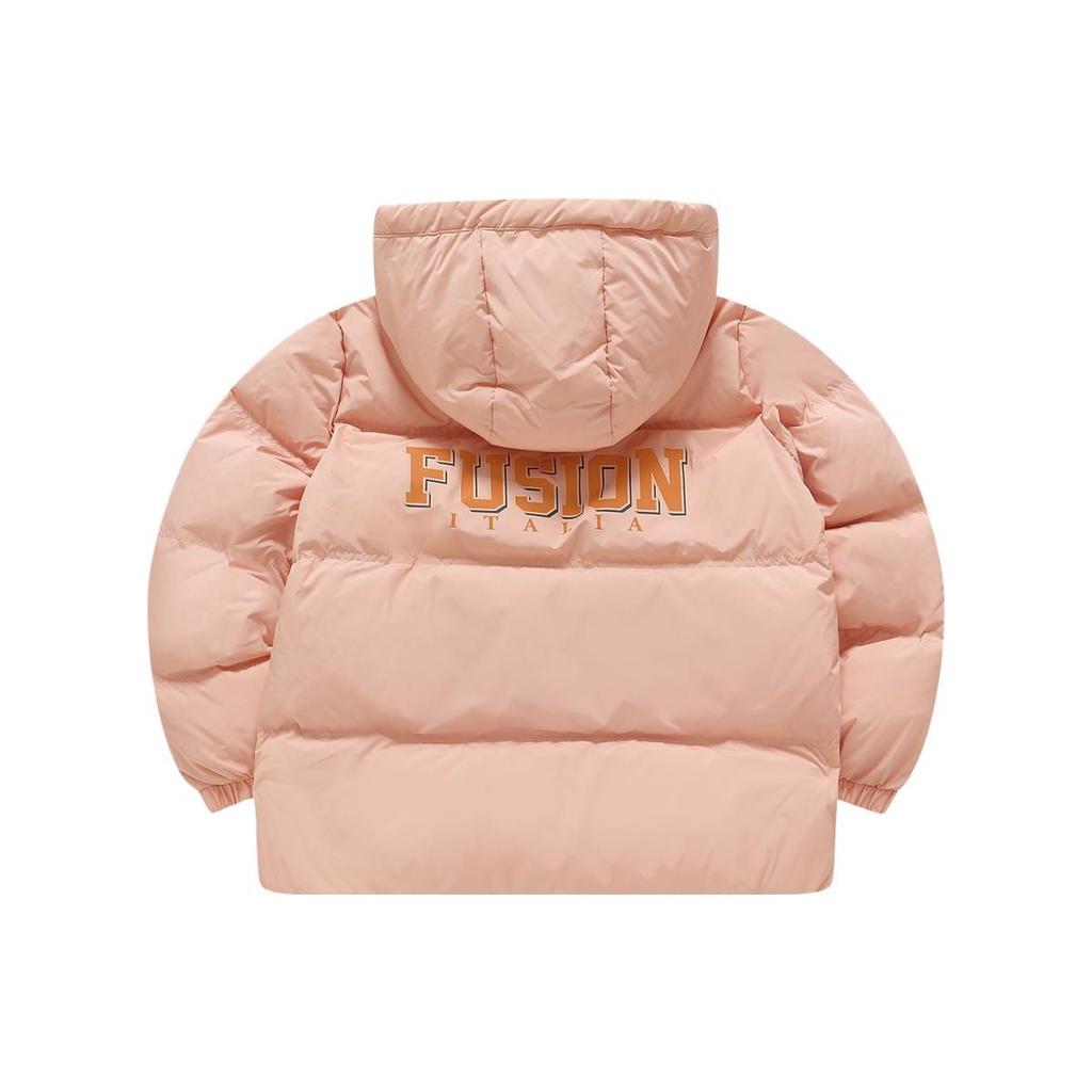 Fila Fusion Uniform Solid Color Hooded Sports Warm Puffer Jacket Women Outerwear Enchanting-Orange T11W345905F-OR