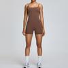 New Nude Camisole Jumpsuit Yoga Women'S Dance Fitness Jumpsuit Tight Back Sports Jumpsuit