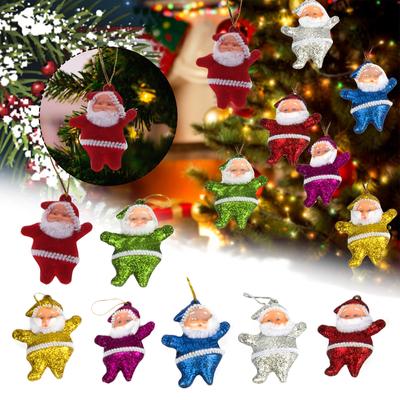 Weihnachtsschmuck Geschenk Weihnachtsmann Hängedekorationen Weihnachtsdekoration Geschenke 6 Stück pro Packung