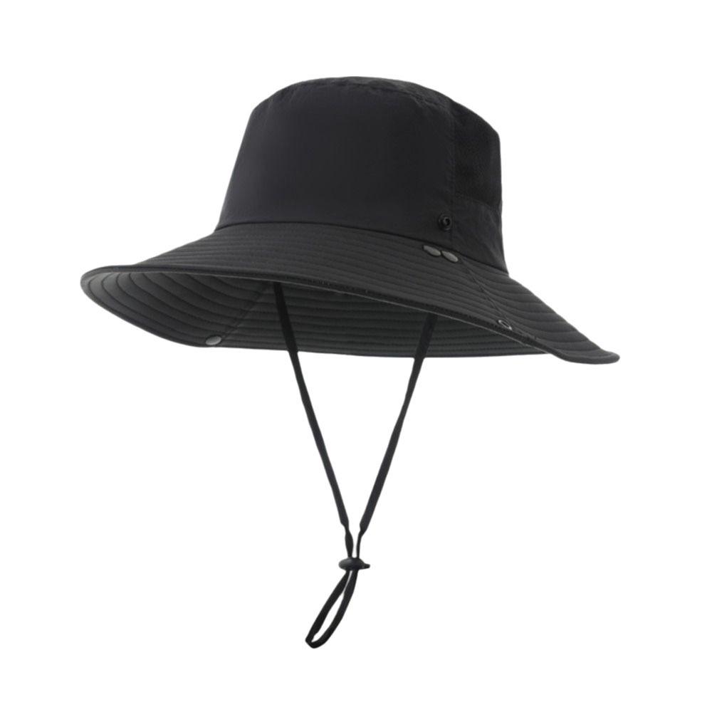 

Fashion Quick-drying Bucket Hat Sun Protection Anti-UV Camping Hiking Caps Breathable Fishing Hats Unisex чёрный