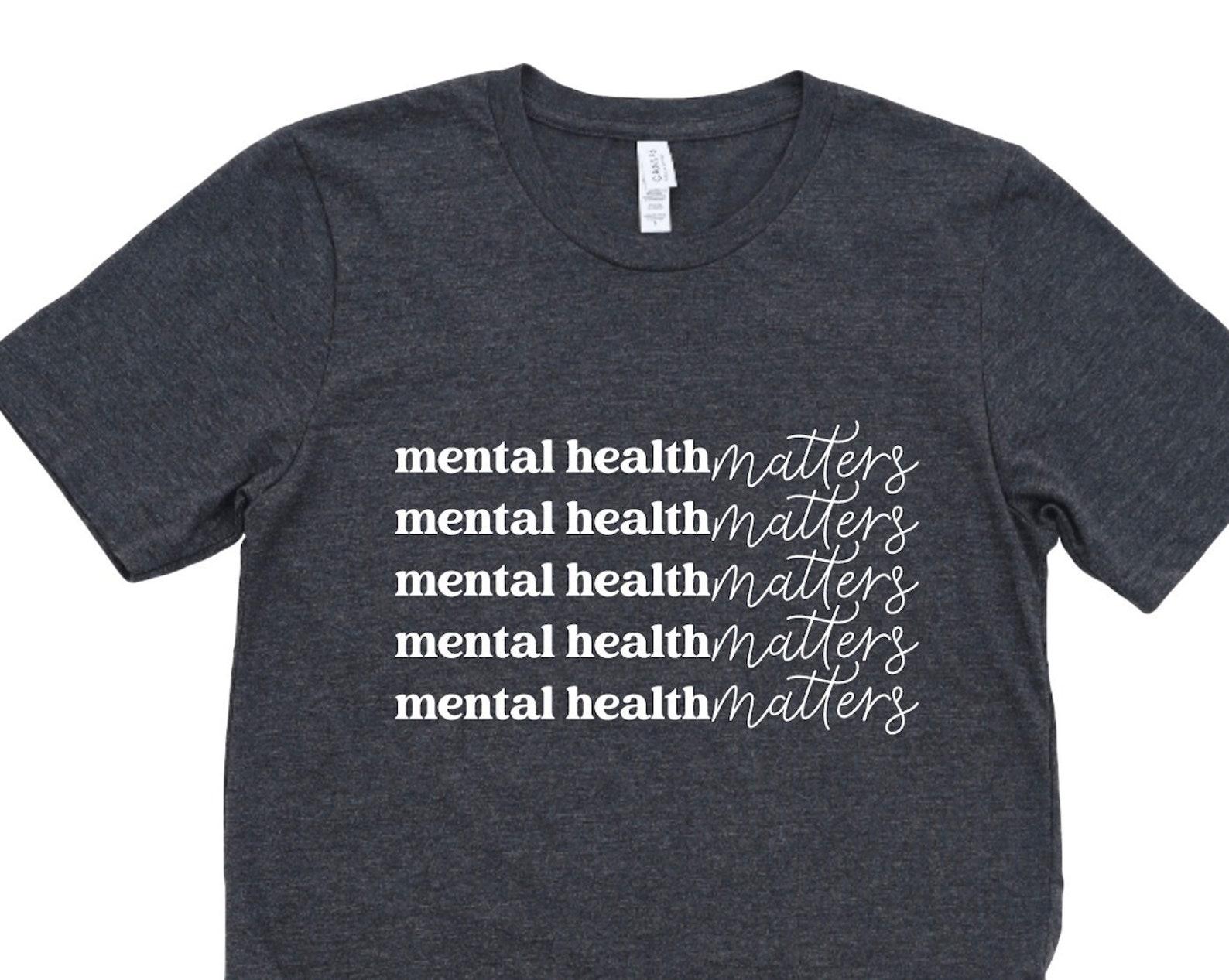 Mental Health Matters Unisex Graphic Tee, Mental Health, Anxiety Shirt, Therapist Tee, Psychologist Shirt, Mental Health Shirt 4XL