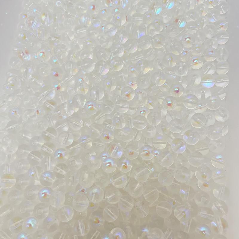 8mm Imitation Jade Glass Beads for DIY Jewelry Making, Straight Hole, Trendy Style, Loose Beads, Accessories.