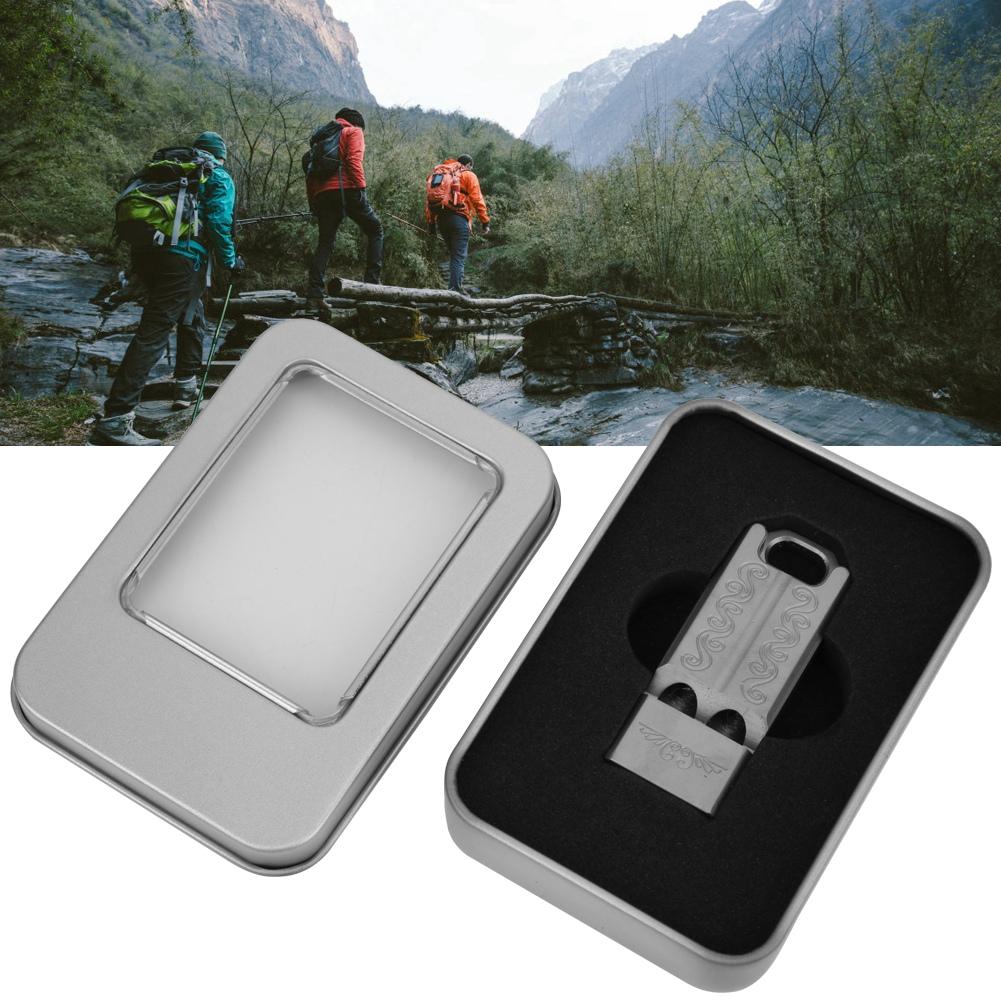 

Подвеска-свисток из титанового сплава, двухтрубный, для кемпинга на открытом воздухе, аварийный инструмент для выживания, SOS с