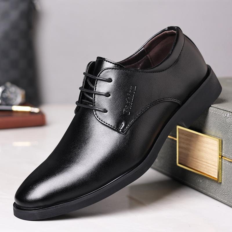 

Мужская кожаная обувь Формальная Деловая Британский стиль Повседневная обувь JZ-1688 44 чёрный