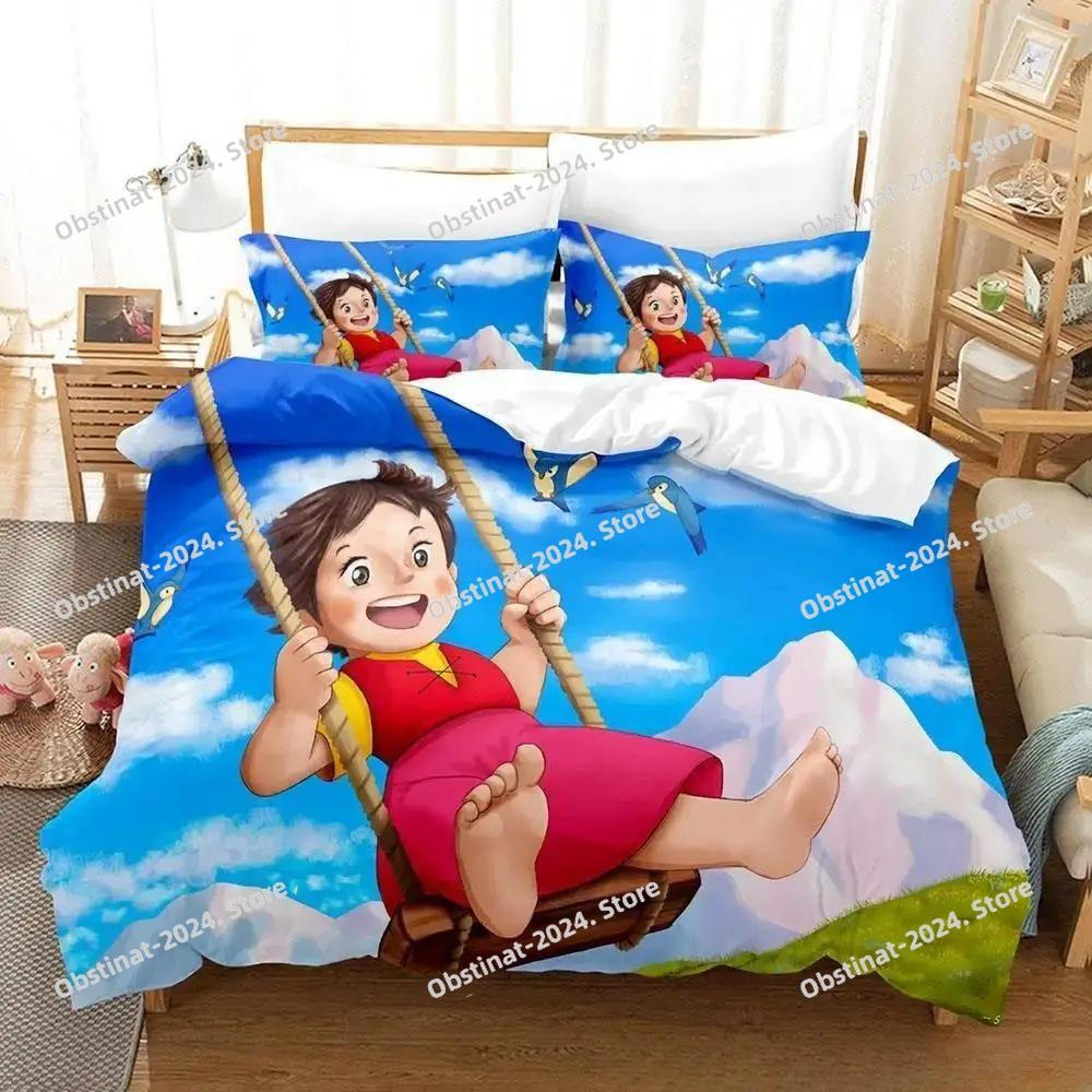 3D Print Anime Heidi, Girl of the Alps Beding Set Single Twin Ful Quen King-Sized Dimensionsd Dimensions Bed Linen Set Adult People Kid Bedrom Duvet