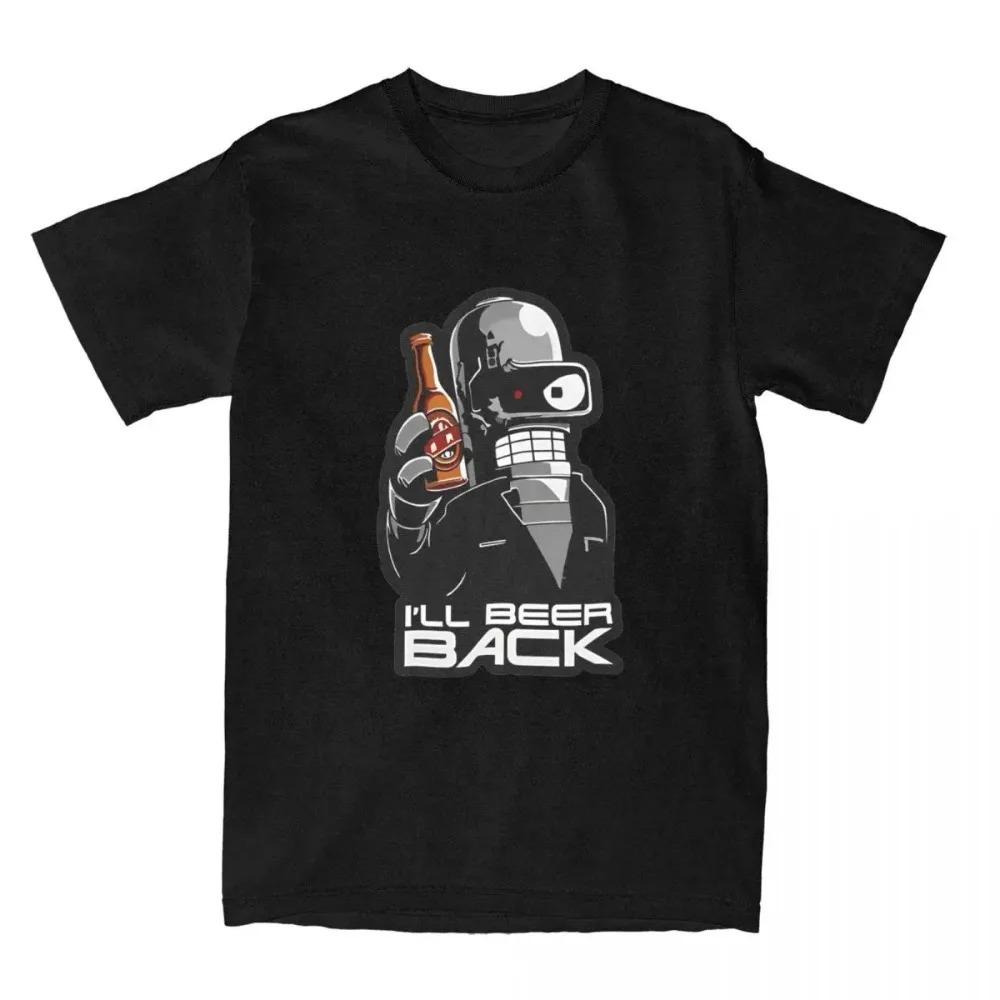 Bender Futurama T-Shirts für Männer Frauen Baumwolle Kleidung Lässig Rundhals Kurzarm Passform Sweatshirt für Tägliches Tragen Social Club